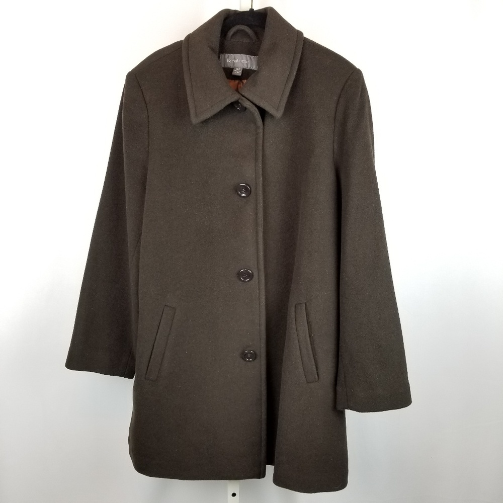 Liz Claiborne Brown Peacoat Jacket